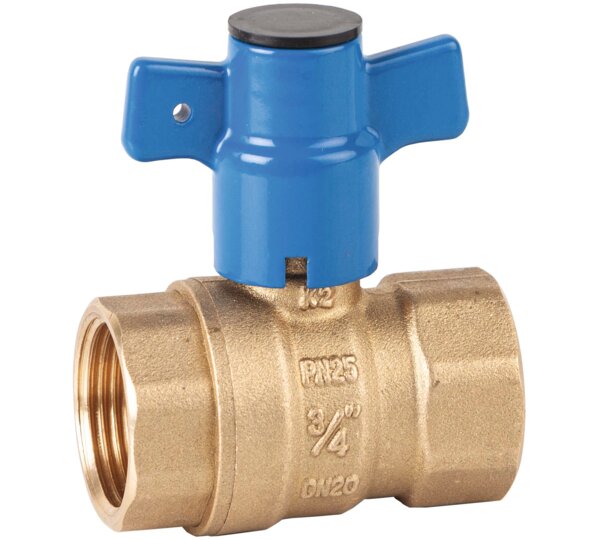 Válvula antifraude recta H-H con maneta de aluminio