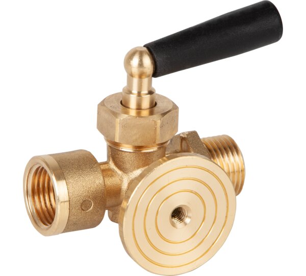 Válvula porta manómetro  con pletina de control