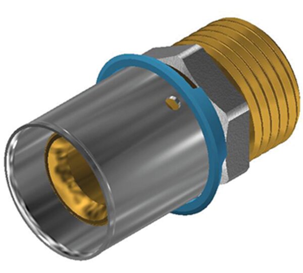 Accesorio de prensar para tuberia pex y multicapa, conexión macho