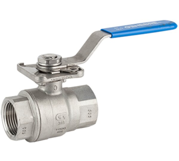 Válvula esfera paso total 2 piezas rosca NPT