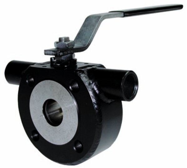 Tipo wafer. Válvula esfera paso total 1 pieza con cámara de calefacción montaje entre bridas PN 16