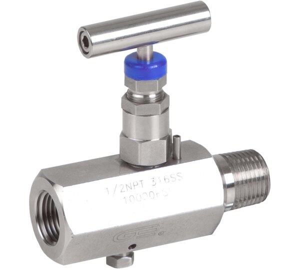 Válvula de aguja – 6000 lbs con purga rosca NPT