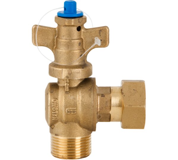 Válvula antifraude angular M-tuerca loca