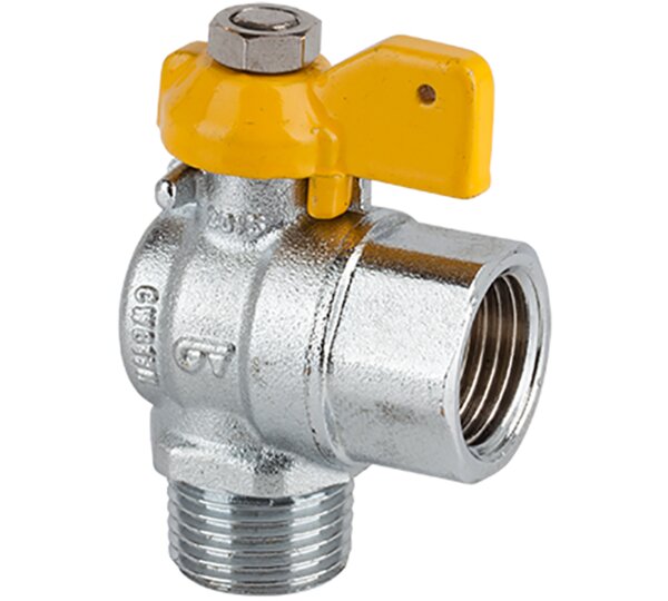 Válvula esfera escuadra para gas, M-H