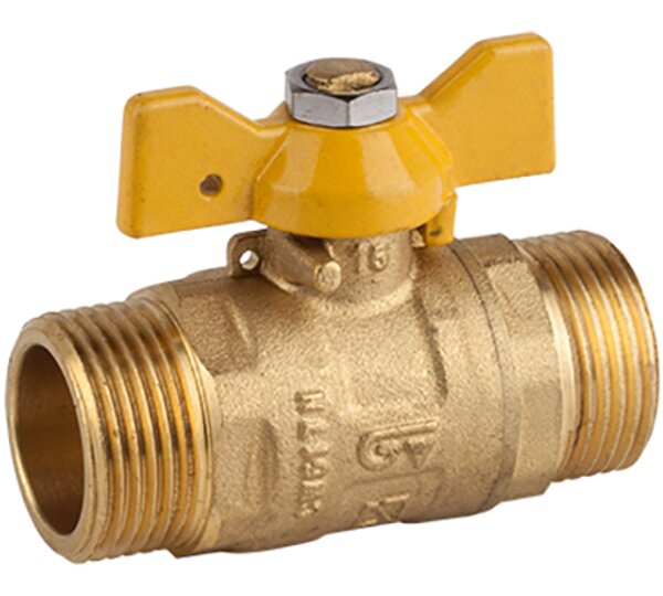 Válvula esfera recta para gas, M-M