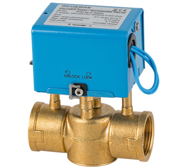 Válvula motorizada - zona 2 vías con cable de 2 hilos