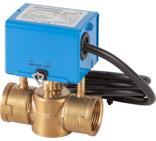 Válvula motorizada-zona 2 vías con cable de 5 hilos