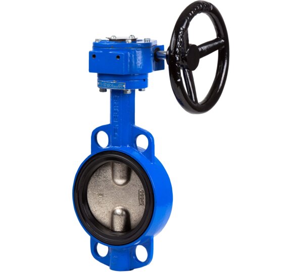 Válvula mariposa ref: 2109 tipo wafer PN-10/16. ANSI 150 lbs con reductor manual