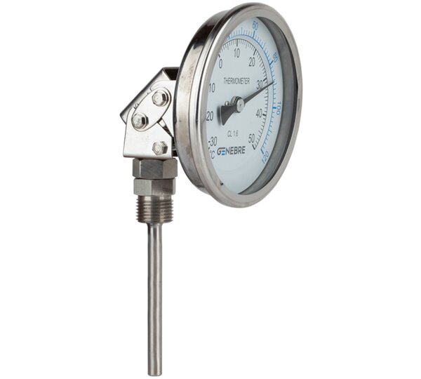 Termómetros bimetálicos inoxidables. Conexión orientable
