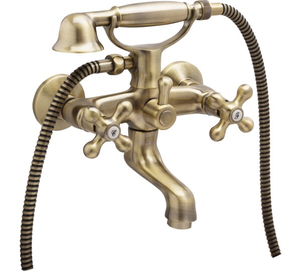 Mezclador de baño bronce con kit