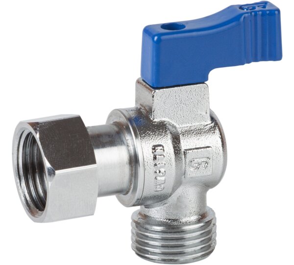 Válvula esfera escuadra con tuerca loca