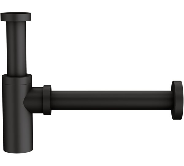 Sifón botella para lavabo y bidé 1 1/4" negro