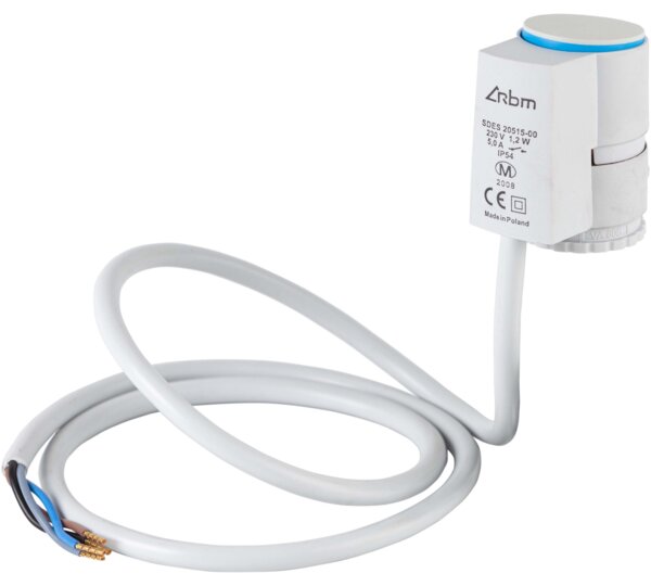 Actuador electrotérmico con microrruptor auxiliar