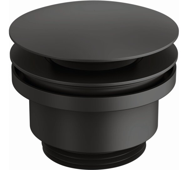 Válvula universal click Luxe con y sin rebosadero Negro Oslo Black