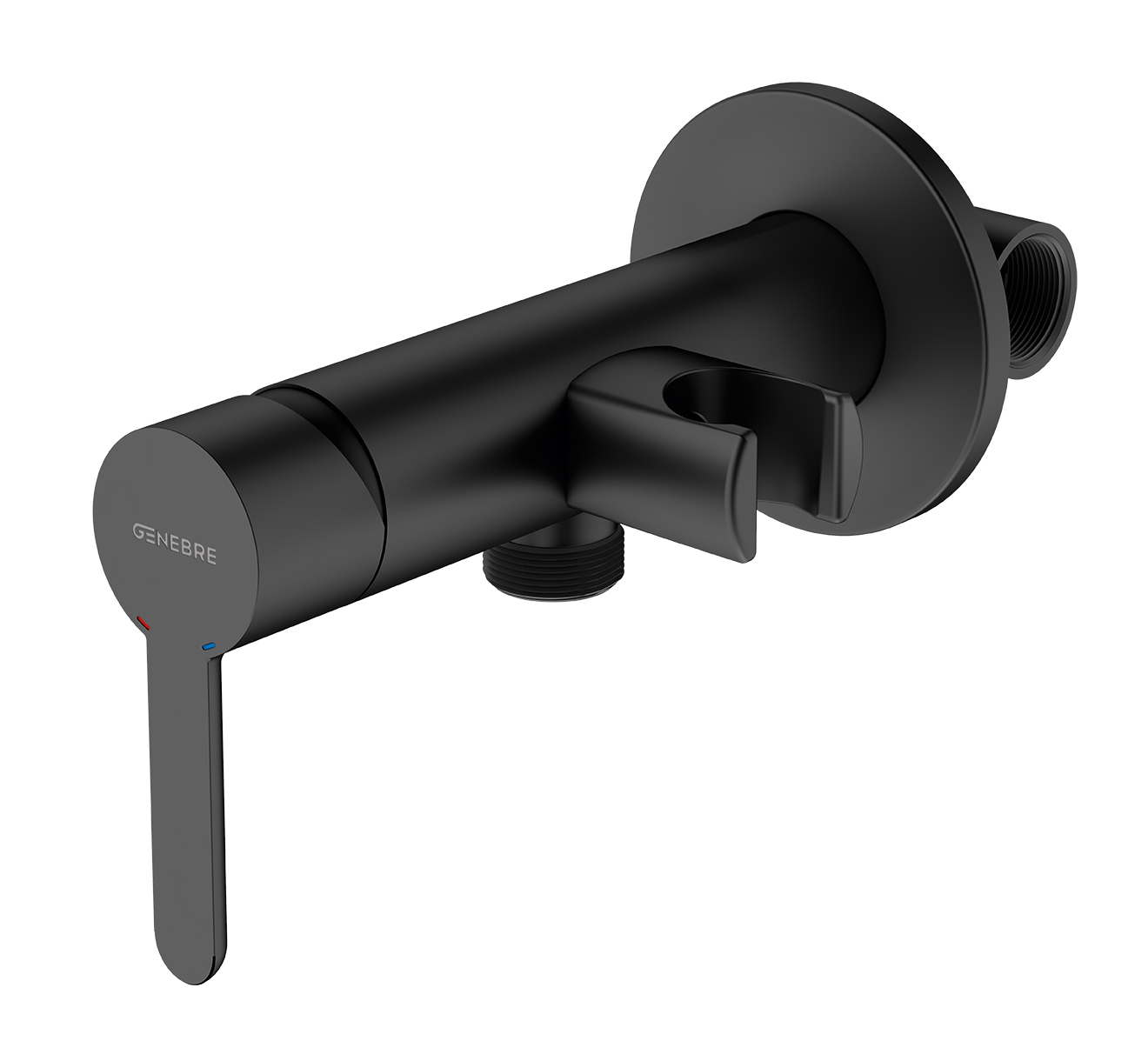 Mezclador sanitario de ducha con soporte Negro