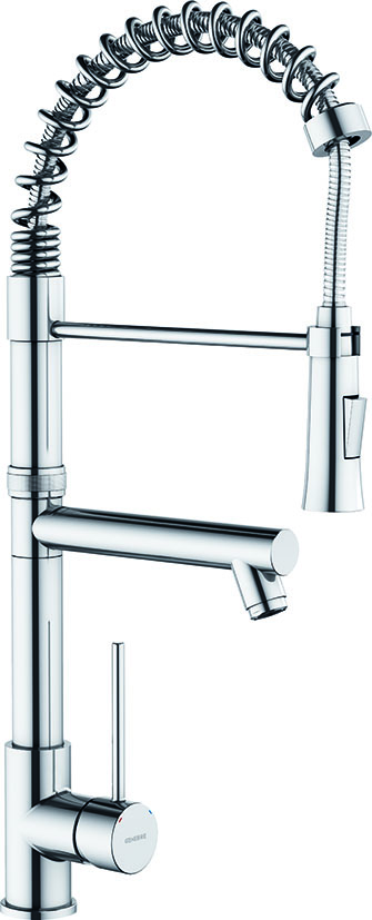 Grifo de cocina monomando con muelle y caño TAU