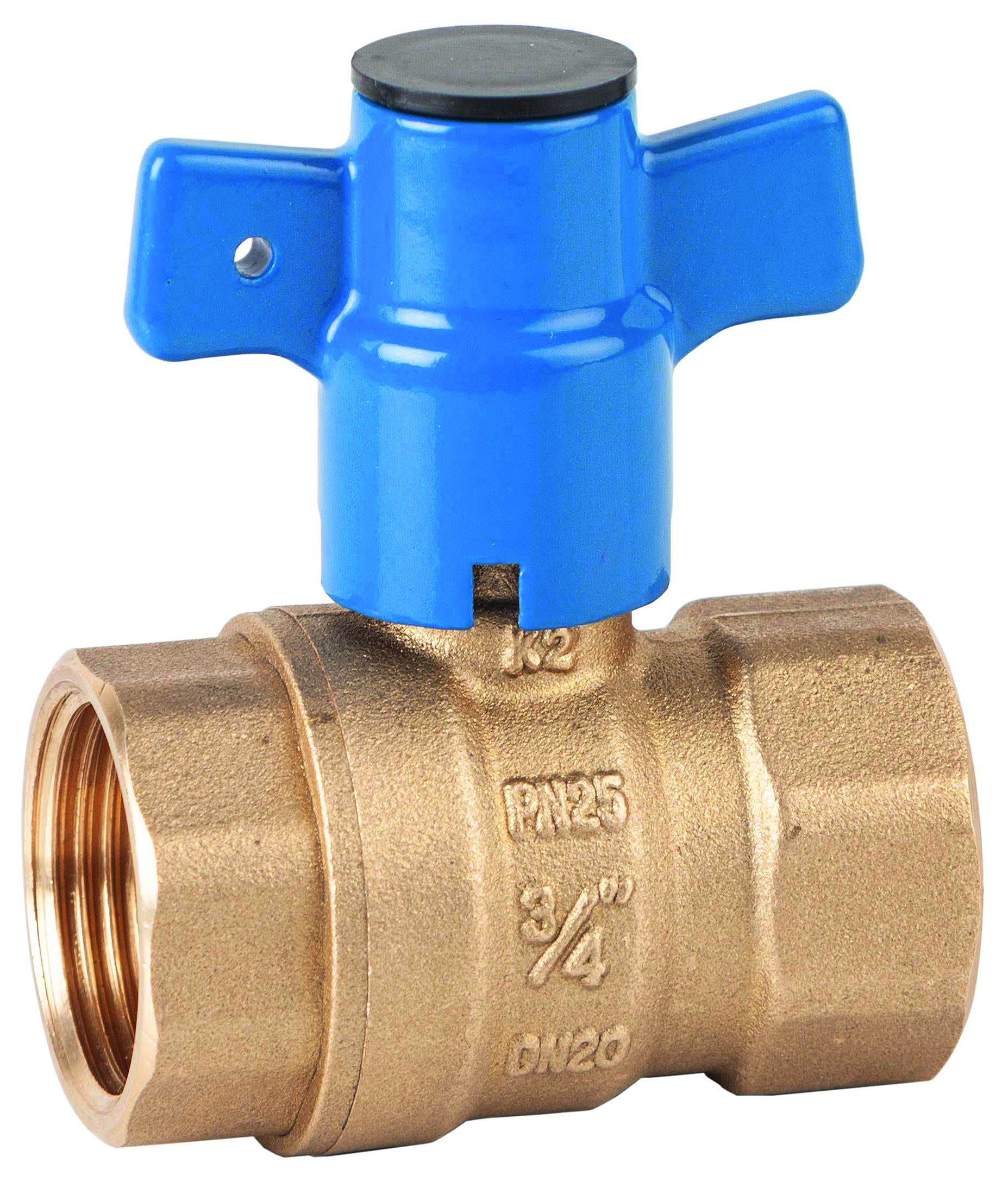 Válvula antifraude recta H-H con maneta de aluminio