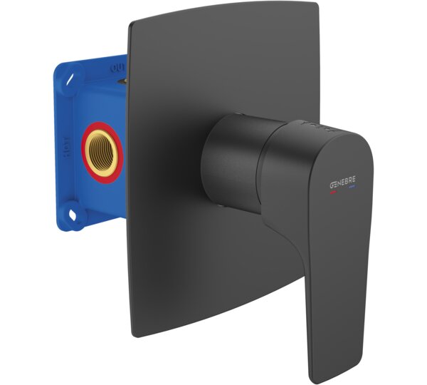 Monomando empotrado 2 vías GE-EASY BOX Black