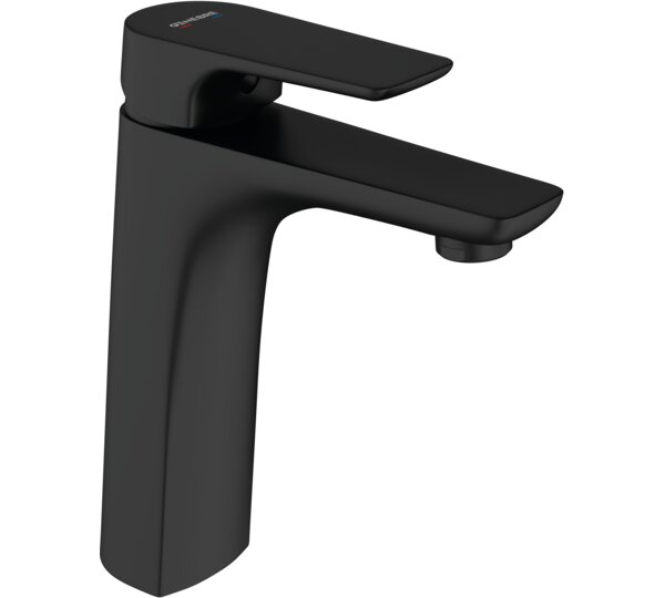 Monomando de lavabo medio alto Negro Koral Black