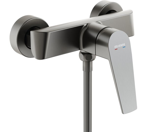 Monomando de ducha con kit Acero Cepillado Kloe