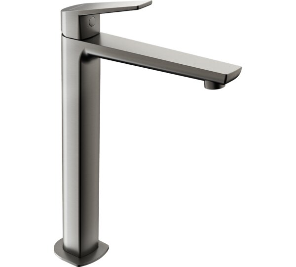 Monomando de lavabo alto Acero Cepillado Kloe