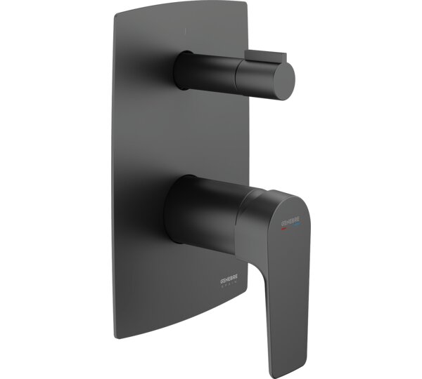 Kit Placa empotrada 2 vías Negro