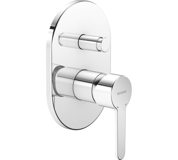 Monomando empotrado con inversor 2 vías Cromado Oslo