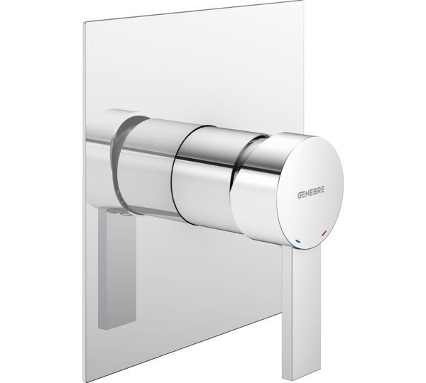 Monomando de ducha empotrado Cromado Tau 2