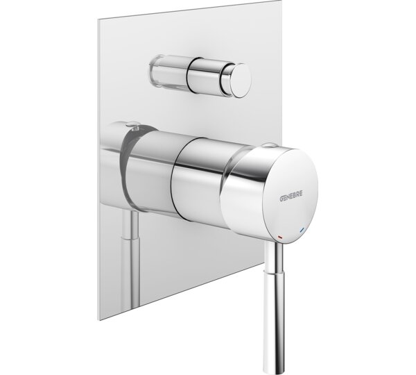 Monomando empotrado con inversor 2 vías Cromado Tau