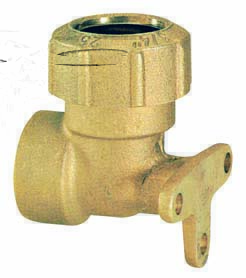 Racor “L” codo hembra con fijación a pared