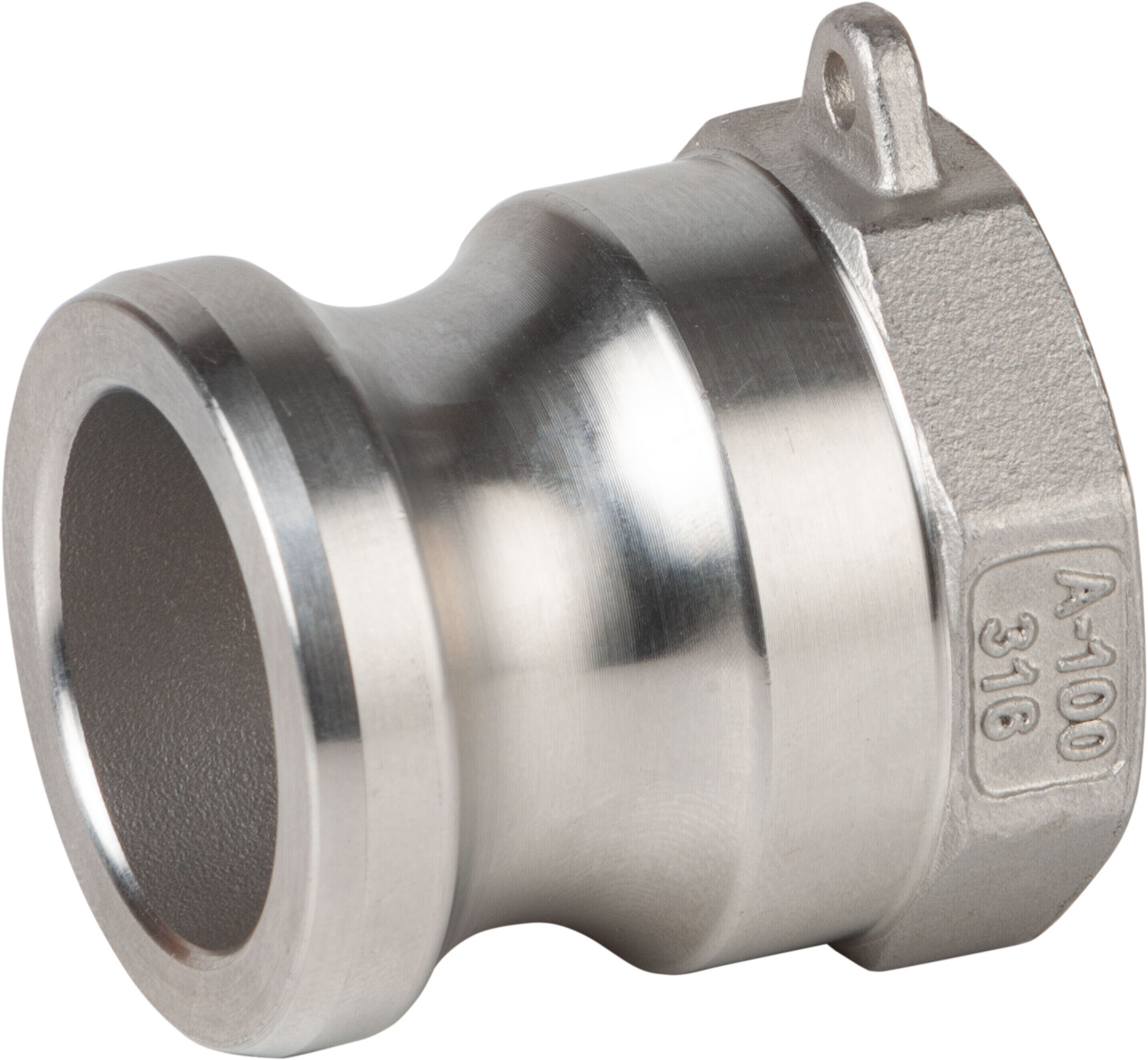 Racor Tipo A: Camlock Macho – Rosca Hembra ISO 7-1 (EN 10226-1).