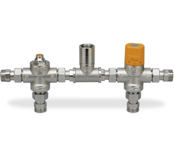 Kit termostático con válvula desviadora y mezclador