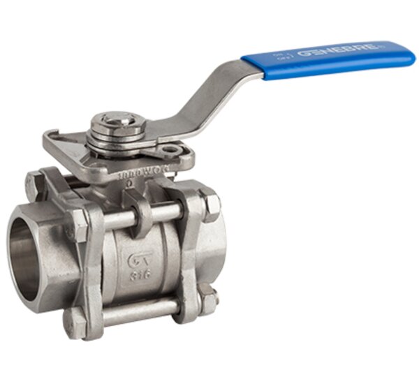 Válvula esfera paso total 3 piezas socket weld ANSI B 16.11