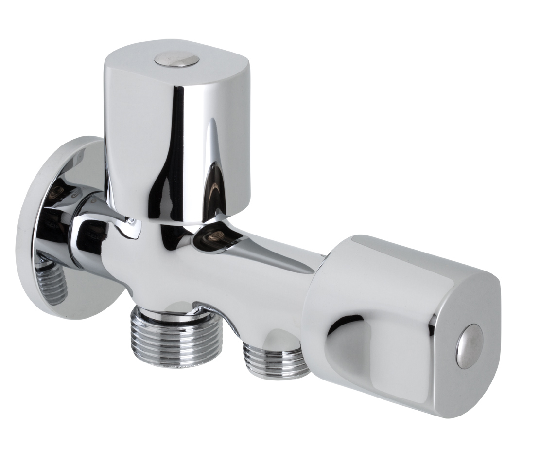 Grifo doble combinable 1/2"-3/4" y 1/2"