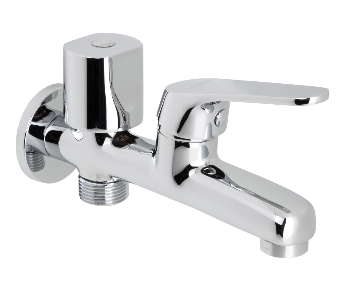 Grifo doble combinable a 1/2"- 3/4" y Aireador