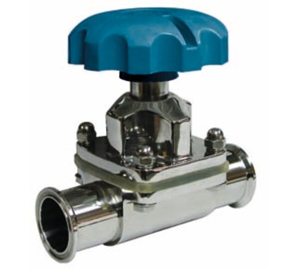 Válvula diafragma extremos clamp