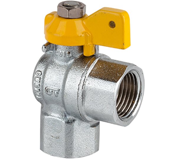 Válvula esfera escuadra para gas, H-H