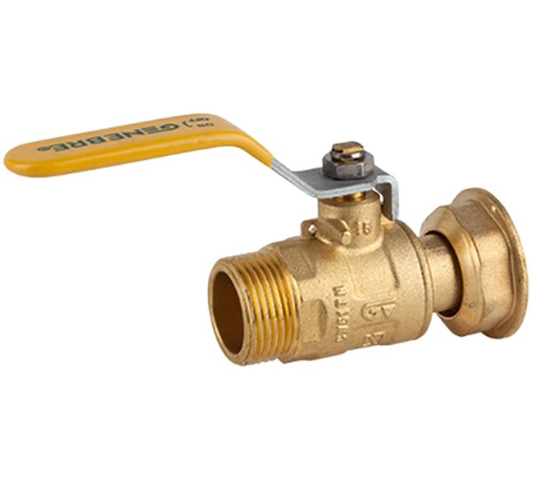 Válvula esfera recta para gas, M-H tuerca deslizante