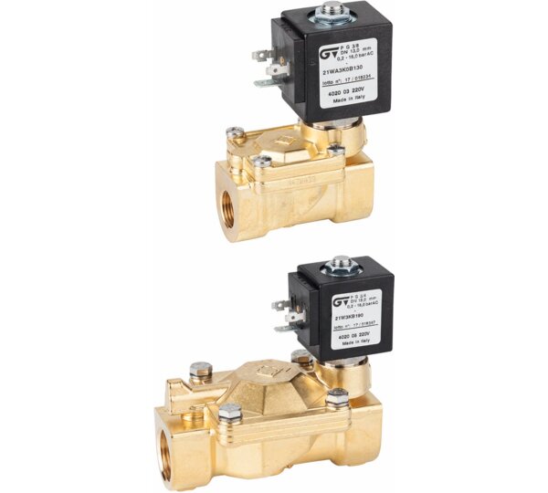 Electroválvula de acción indirecta 2 vías N.C.