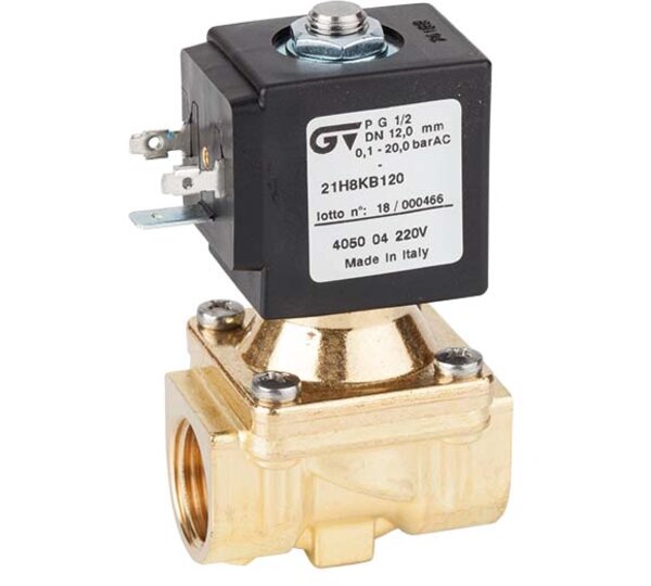 Electroválvula acción indirecta 2 vías  N.C.