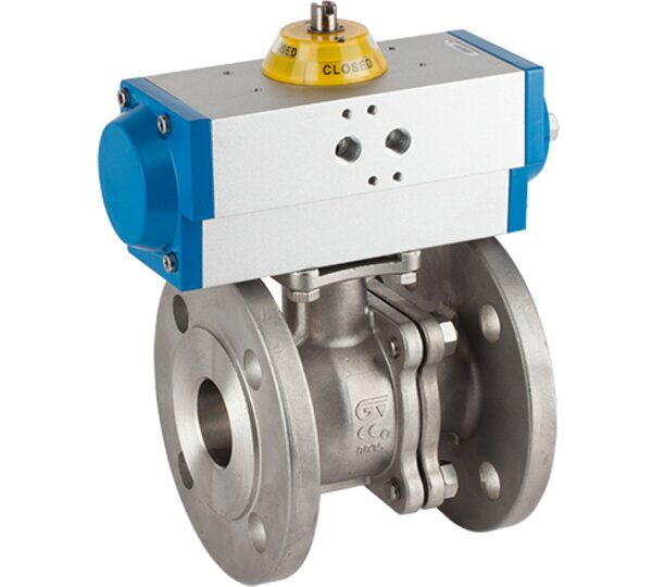 Válvula esfera 2 piezas bridada / Actuador Gen-Air