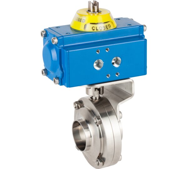 Válvula mariposa extremos soldar/soldar