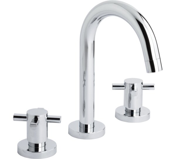 Batería de lavabo caño cisne