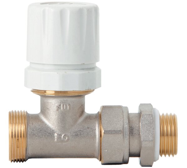 Valvula termostatizable recta para tubo de cobre, PEX y Multicapa con GE-System