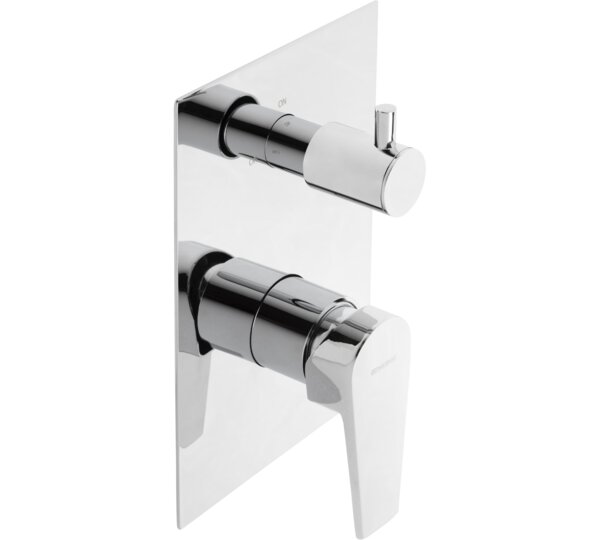 Monomando empotrado con inversor cerámico 3 vías