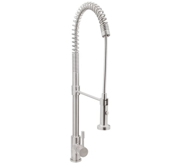 Grifo de cocina monomando inox con muelle TAU