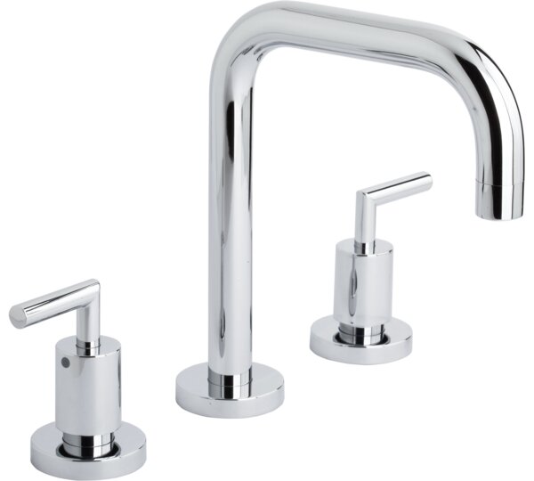 Batería de lavabo caño recto