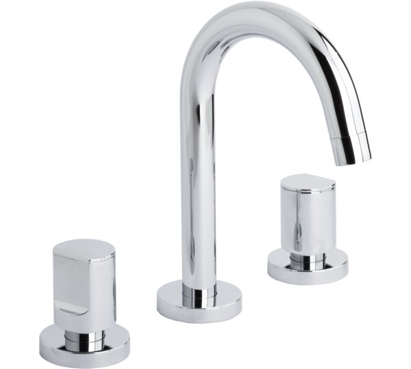 Batería de lavabo caño cisne