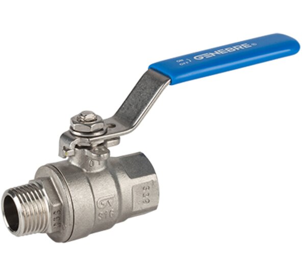 Válvula esfera paso total 2 piezas M-H