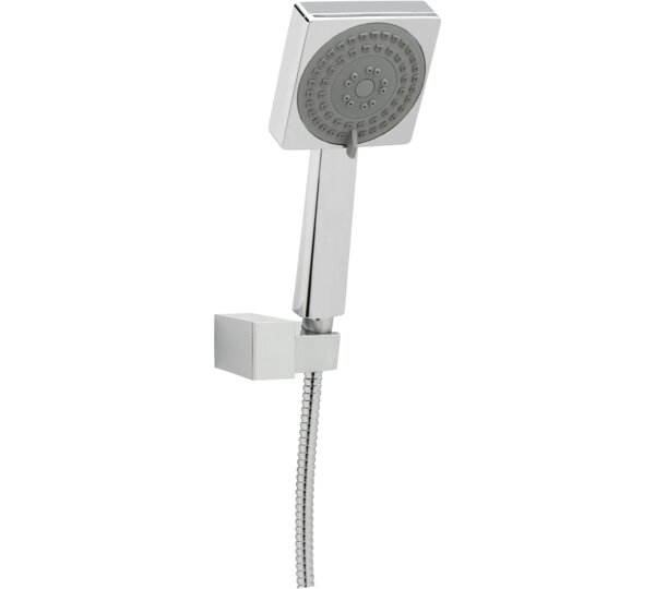 Kit de ducha Kenjo, flexo, soporte y ducha 3 jets